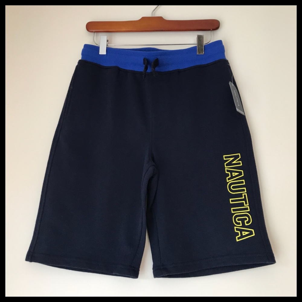 NWT Nautica Logo Knit Sport Shorts Size 14-16